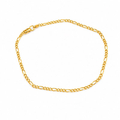 Tobillera Oro 14k Figaro 3mm