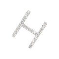 Dije Oro Blanco 14k Inicial Pavé con Diamantes Naturales
