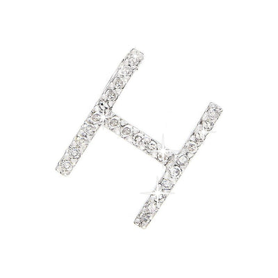 Dije Oro Blanco 14k Inicial Pavé con Diamantes Naturales