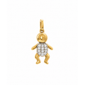 Dije Bebé Oro 14k con Diamantes Naturales