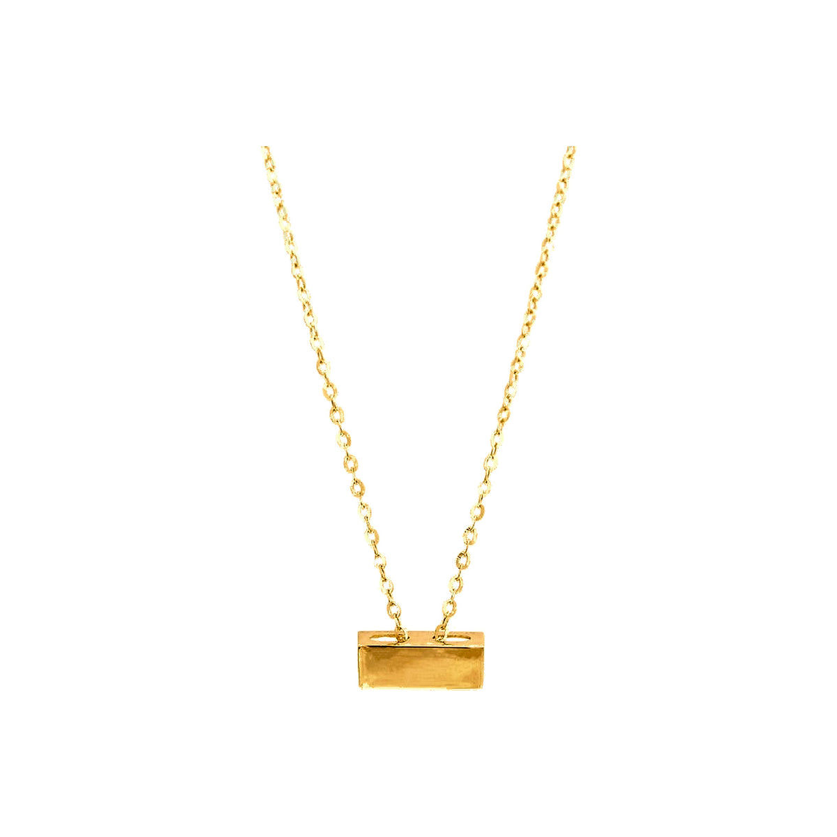 3x9mm Collar Oro 14k Barra