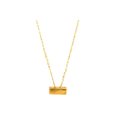 3x9mm Collar Oro 14k Barra