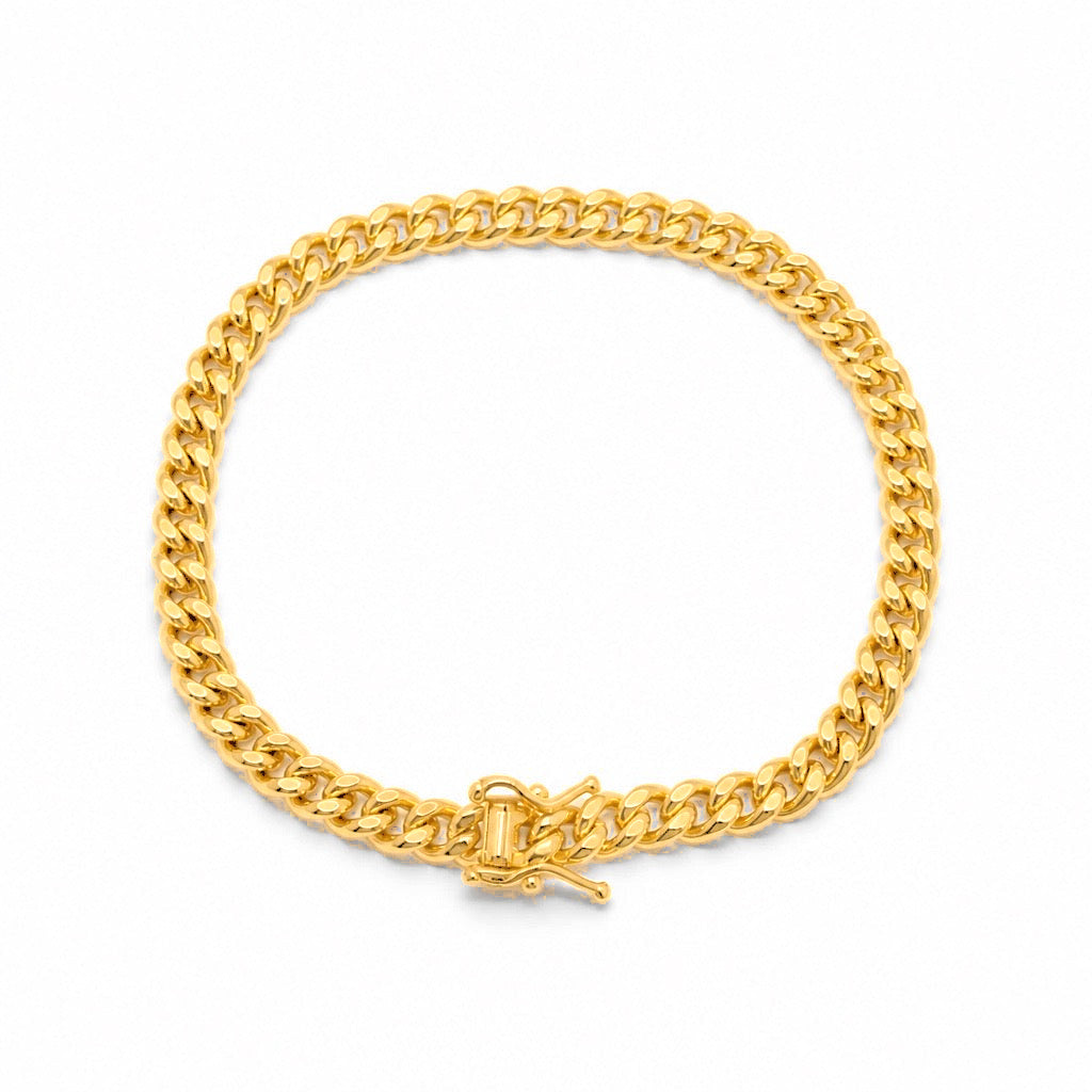 Tobillera Oro 10k Cubana Miami 4mm