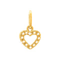 7x12mm Dije Oro 14k Corazón Pavé con Diamantes Naturales