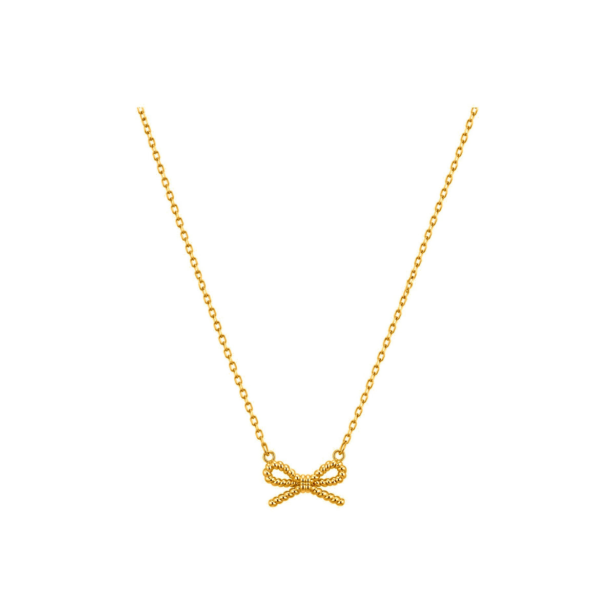 Dije Moño Oro 14k Texturizado