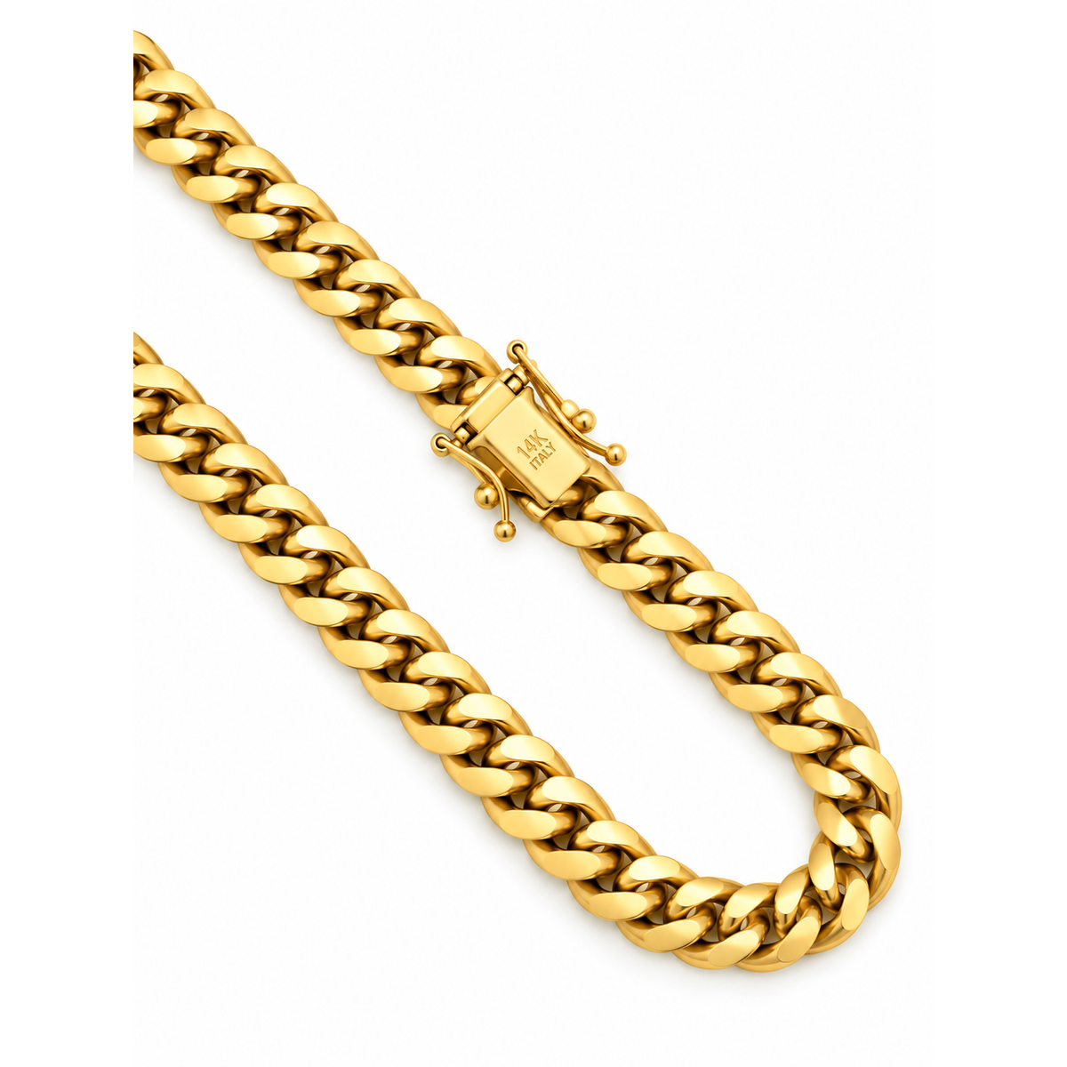 Cadena Oro 14k Cubana Semisólida 6mm 24 Pulgadas