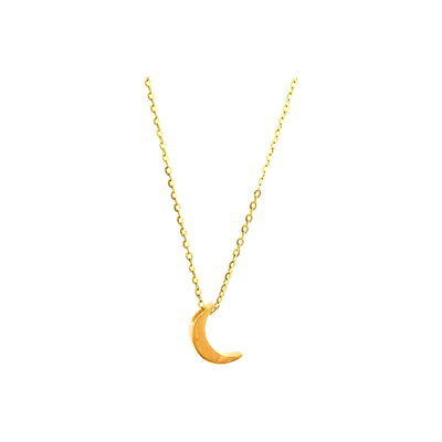 9mm Collar Oro 14k Luna