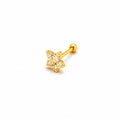 Piercing de Cartílago Oro 14k Racimo de Circonios