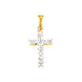Dije Oro 14k Cruz con Diamantes Naturales