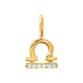 7x11mm Dije Oro 14k Pavé con Diamantes Naturales