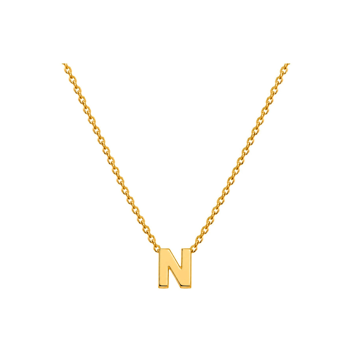 Dije Letra N Oro 10k Lisa