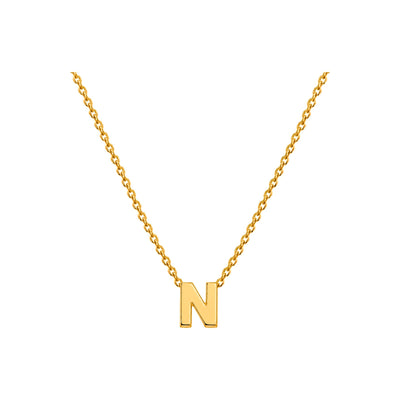Dije Letra N Oro 10k Lisa