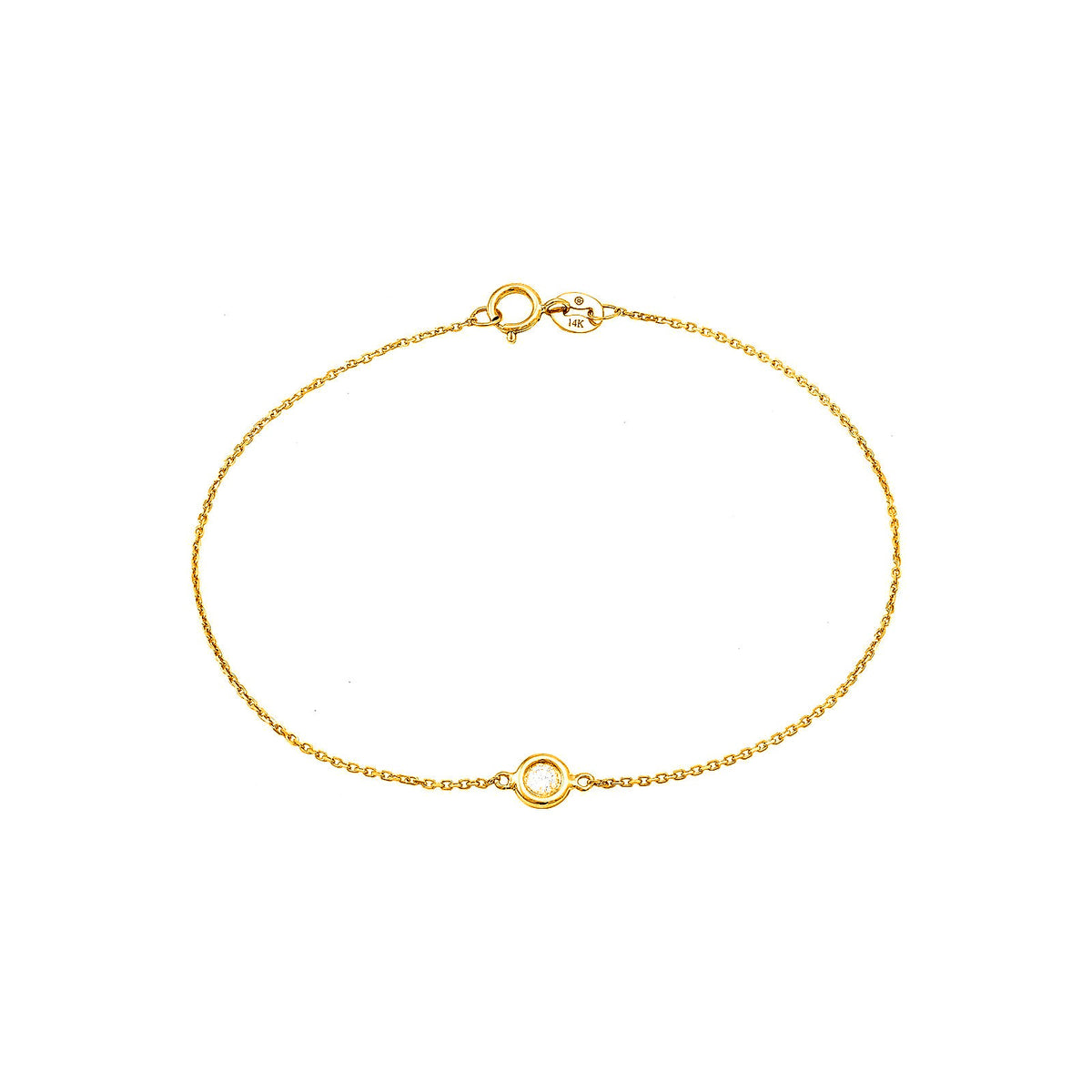 Brazalete de Dama Oro 14k Redondos con Diamantes Naturales