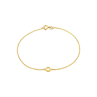 Brazalete de Dama Oro 14k Redondos con Diamantes Naturales