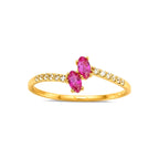 Anillo de Dama Oro 14k Marquise Rosa