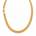 Cadena Oro 10k Malla Tejida 7.5mm 16 Pulgadas