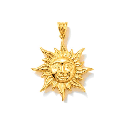 Dije Sol con Rostro Oro 10k