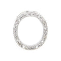 Dije Oro Blanco 14k Inicial Pavé con Diamantes Naturales