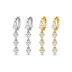 Aretes Colgantes Pavé Moissanite S925