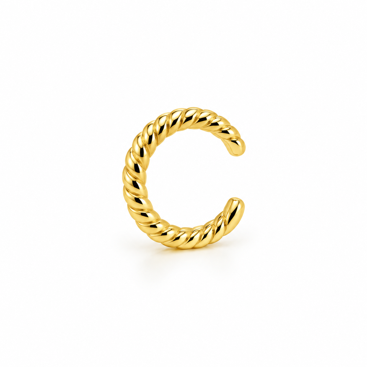 Ear Cuff Oro 14k Torcido