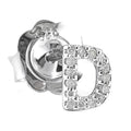 Arete de Dama Plata 925 Inicial D con Circonios