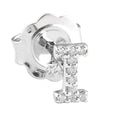 Arete de Dama Plata 925 Inicial I con Circonios