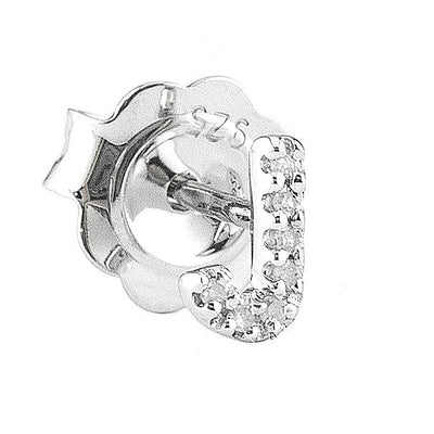 Pre Orden - Arete de Dama Plata 925 Inicial J con Circonios