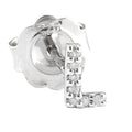 Arete de Dama Plata 925 Inicial L con Circonios