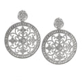 Aretes de Dama Plata 925 Colgantes Medallón Filigrana