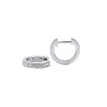 Aretes de Dama Plata 925 Huggie Pequeño con Circonios