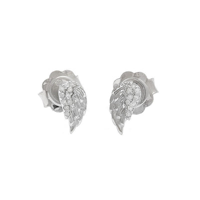 Pre Orden - Aretes de Dama Plata 925 Topos Ala con Circonios