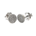 Aretes de Dama Plata 925 Topos Disco Pavé