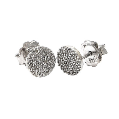 Pre Orden - Aretes de Dama Plata 925 Topos Disco Pavé