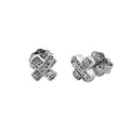 Aretes de Dama Plata 925 Topos Equis Pavé