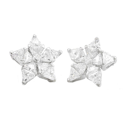 Pre Orden - Aretes de Dama Plata 925 Topos Estrella de Circonios Trillón