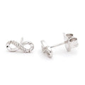 Aretes de Dama Plata 925 Topos Infinito con Circonios