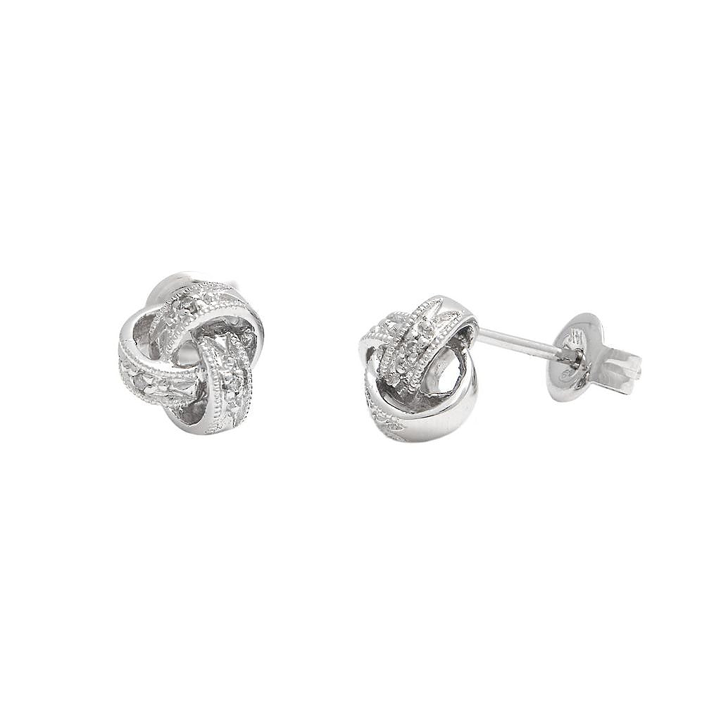 Aretes de Dama Plata 925 Topos Nudo