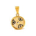 Dije Medallón Mosaico Floral Oro 18k