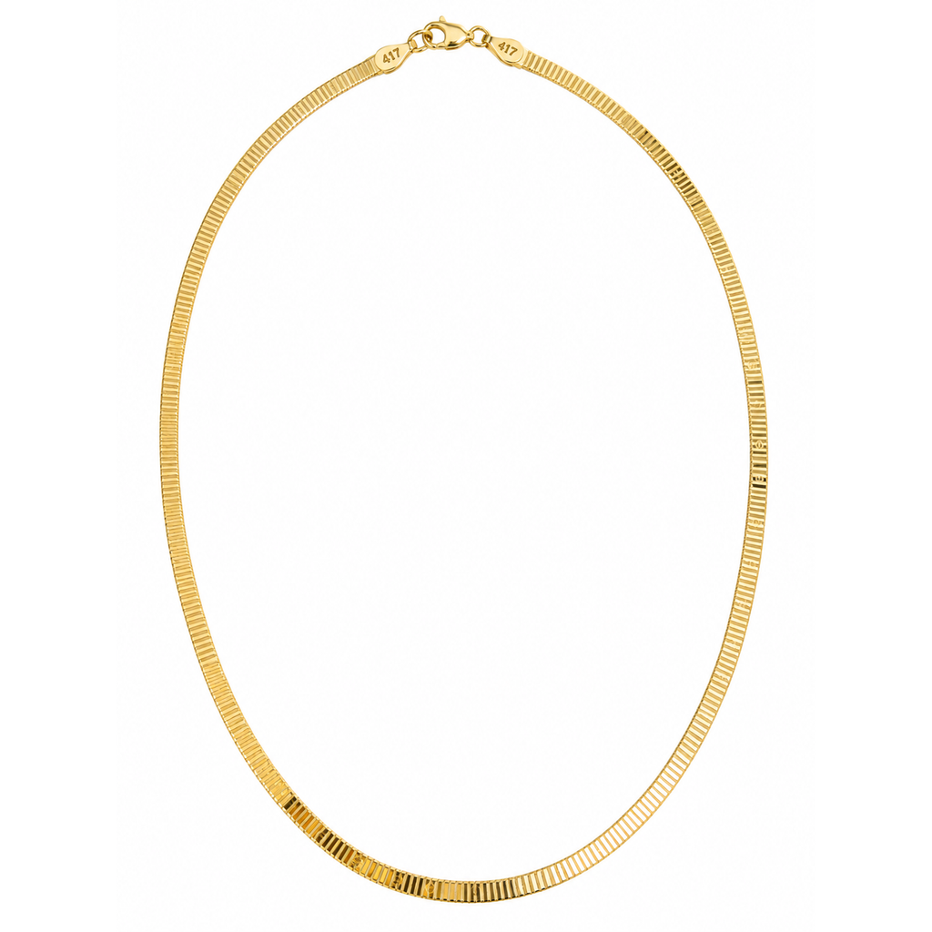 Cadena Oro 10k Espiga 3mm 17.5 Pulgadas