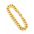 9mm Brazalete de Hombre Oro 10k Cubano Sólido