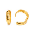 Aretes de Dama Oro 10k Aro Liso Grueso Pequeño