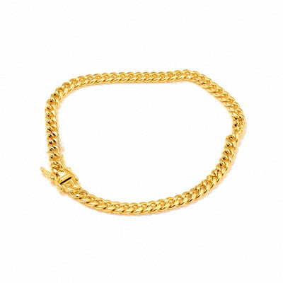 Brazalete Oro 10k Cubano Miami 4.5mm