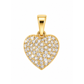 Dije Corazón Pavé Circonios Oro 18k