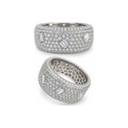 Anillo Domo Iced Out Moissanite S925