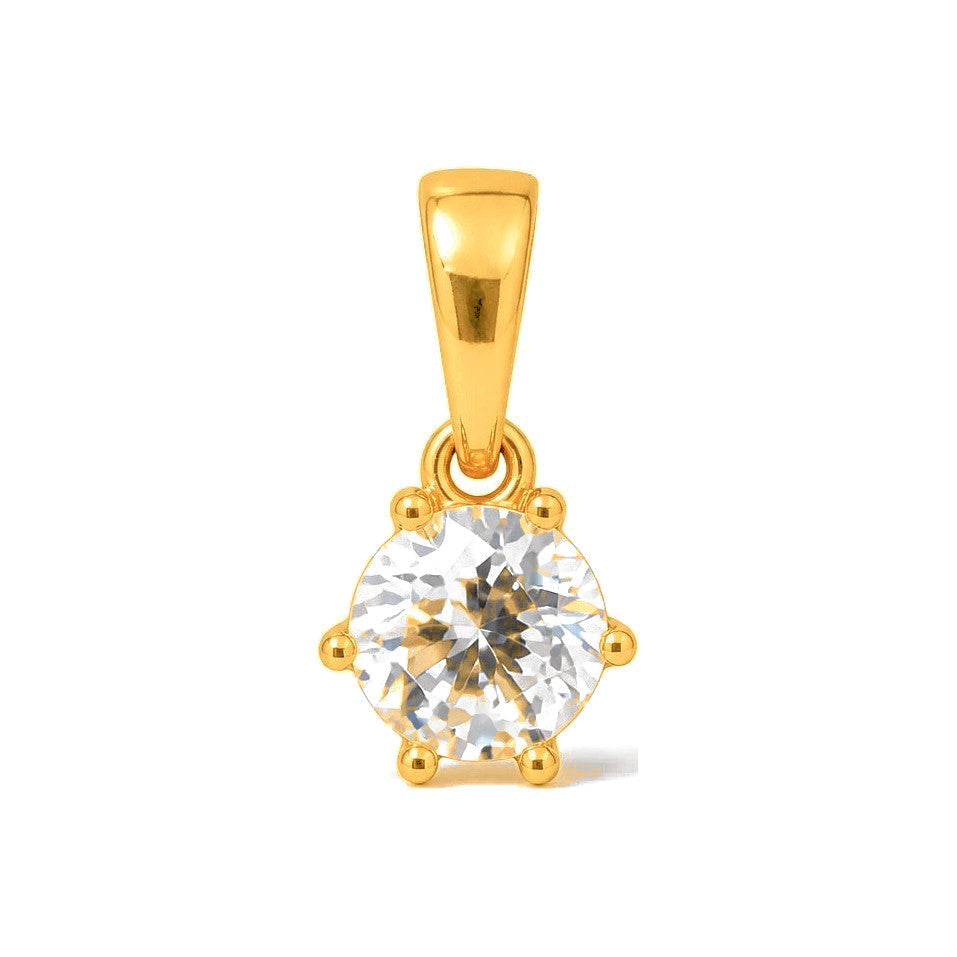 Dije Solitario Oro 14k con Circonio