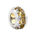 Dije Oro Blanco 14k Redondos con Citrino