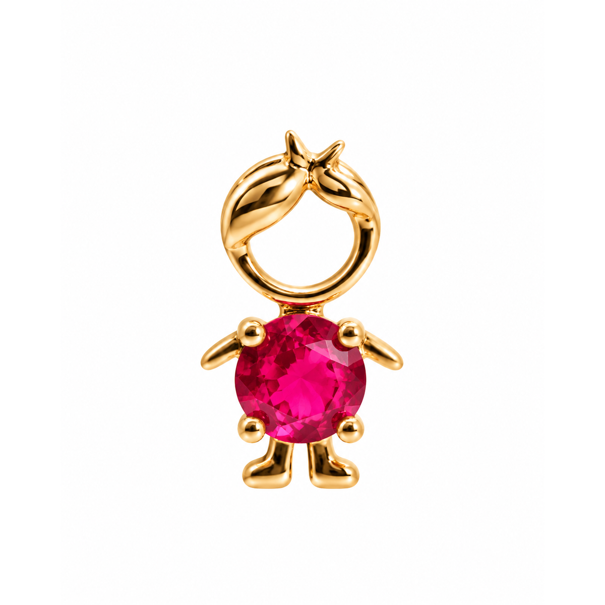 Dije Niño Oro 14k con Rubí