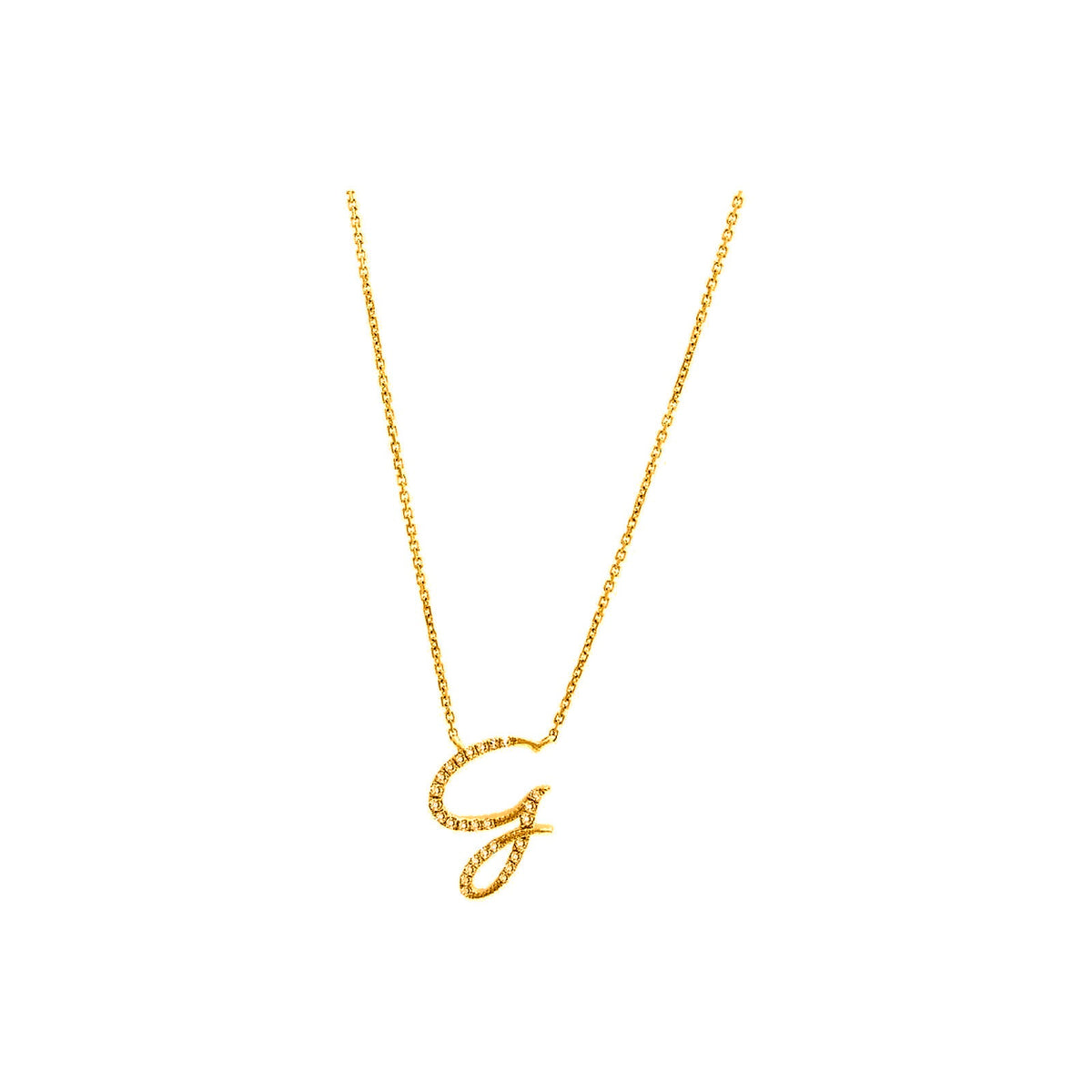 12.4mm Collar Oro 14k Inicial Pavé con Diamantes Naturales