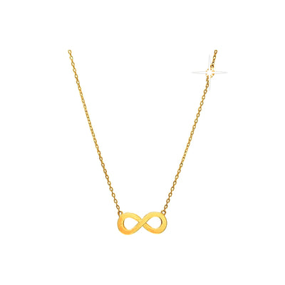 11.9x5.5mm Collar Oro 14k Infinito con Diamantes Naturales