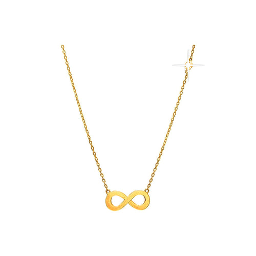11.9x5.5mm Collar Oro 14k Infinito con Diamantes Naturales